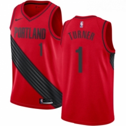 Youth Nike Portland Trail Blazers 1 Evan Turner Authentic Red Alternate NBA Jersey Statement Edition