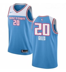 Mens Nike Sacramento Kings 20 Harry Giles Swingman Blue NBA Jersey 2018 19 City Edition 