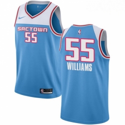 Mens Nike Sacramento Kings 55 Jason Williams Swingman Blue NBA Jersey 2018 19 City Edition 