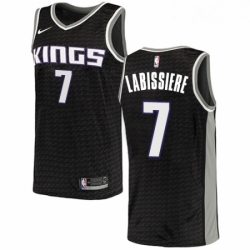 Mens Nike Sacramento Kings 7 Skal Labissiere Swingman Black NBA Jersey Statement Edition 