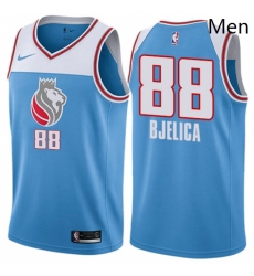 Mens Nike Sacramento Kings 88 Nemanja Bjelica Swingman Blue NBA Jersey City Edition 