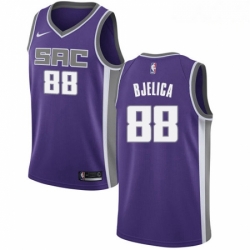 Mens Nike Sacramento Kings 88 Nemanja Bjelica Swingman Purple NBA Jersey Icon Edition 