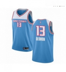 Mens Sacramento Kings 13 Dewayne Dedmon Authentic Blue Basketball Jersey 2018 19 City Edition 