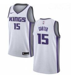 Womens Nike Sacramento Kings 15 Vince Carter Authentic White NBA Jersey Association Edition 