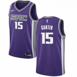 Womens Nike Sacramento Kings 15 Vince Carter Swingman Purple Road NBA Jersey Icon Edition 