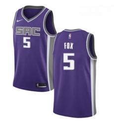 Womens Nike Sacramento Kings 5 DeAaron Fox Authentic Purple Road NBA Jersey Icon Edition 