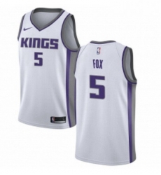 Womens Nike Sacramento Kings 5 DeAaron Fox Swingman White NBA Jersey Association Edition 