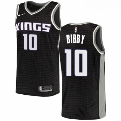 Youth Nike Sacramento Kings 10 Mike Bibby Authentic Black NBA Jersey Statement Edition