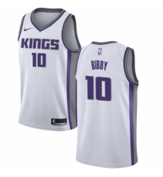 Youth Nike Sacramento Kings 10 Mike Bibby Swingman White NBA Jersey Association Edition