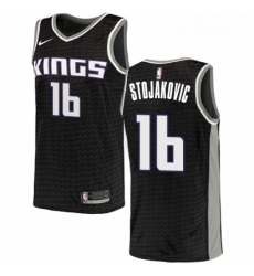 Youth Nike Sacramento Kings 16 Peja Stojakovic Authentic Black NBA Jersey Statement Edition 