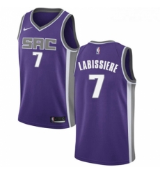 Youth Nike Sacramento Kings 7 Skal Labissiere Authentic Purple Road NBA Jersey Icon Edition 