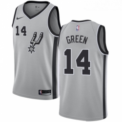 Womens Nike San Antonio Spurs 14 Danny Green Swingman Silver Alternate NBA Jersey Statement Edition