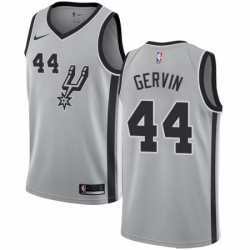 Womens Nike San Antonio Spurs 44 George Gervin Swingman Silver Alternate NBA Jersey Statement Edition