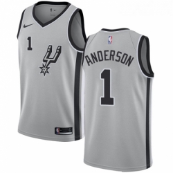 Youth Nike San Antonio Spurs 1 Kyle Anderson Swingman Silver Alternate NBA Jersey Statement Edition