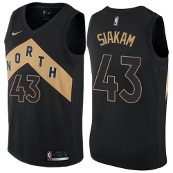 Men 43 swingman pascal siakam toronto raptors jersey nike nba black city edition