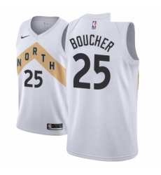 Men NBA 2018 19 Toronto Raptors 25 Chris Boucher City Edition White Jersey 