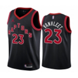 Men Toronto Raptors Fred Vanvleet Black Red 2021 Jersey