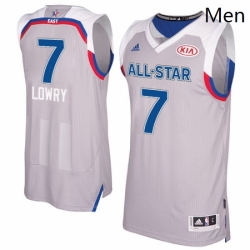 Mens Adidas Toronto Raptors 7 Kyle Lowry Swingman Gray 2017 All Star NBA Jersey