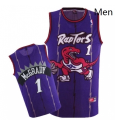 Mens Nike Toronto Raptors 1 Tracy Mcgrady Authentic Blue Throwback NBA Jersey