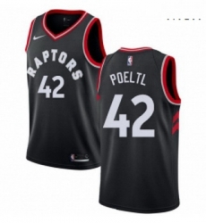 Mens Nike Toronto Raptors 42 Jakob Poeltl Swingman Black Alternate NBA Jersey Statement Edition