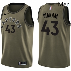 Mens Nike Toronto Raptors 43 Pascal Siakam Swingman Green Salute to Service NBA Jersey