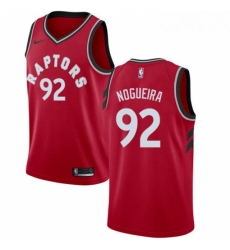 Mens Nike Toronto Raptors 92 Lucas Nogueira Swingman Red Road NBA Jersey Icon Edition