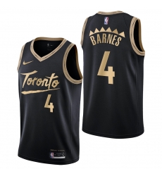 Men's Toronto Raptors #4 Scottie Barnes City Edition Black Jersey