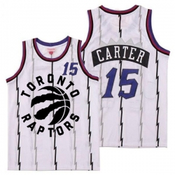 Raptors 15 Vince Carter White Retro Jersey 2