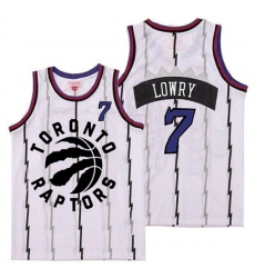 Raptors 7 Kyle Lowry White Retro Jersey 2