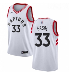 Womens Nike Toronto Raptors 33 Marc Gasol White Womens NBA Swingman Association Edition Jersey 