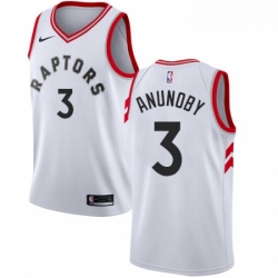 Youth Nike Toronto Raptors 3 OG Anunoby Authentic White NBA Jersey Association Edition 