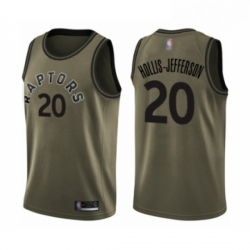 Youth Toronto Raptors 20 Rondae Hollis Jefferson Swingman Green Salute to Service Basketball Jersey 