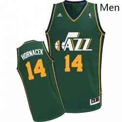 Mens Adidas Utah Jazz 14 Jeff Hornacek Swingman Green Alternate NBA Jersey