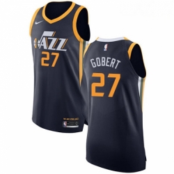 Mens Nike Utah Jazz 27 Rudy Gobert Authentic Navy Blue Road NBA Jersey Icon Edition