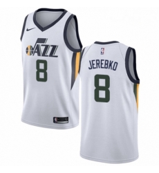 Mens Nike Utah Jazz 8 Jonas Jerebko Authentic NBA Jersey Association Edition 