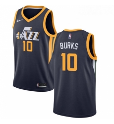 Womens Nike Utah Jazz 10 Alec Burks Swingman Navy Blue Road NBA Jersey Icon Edition