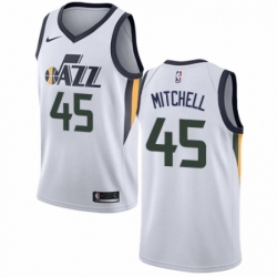 Womens Nike Utah Jazz 45 Donovan Mitchell Swingman NBA Jersey Association Edition 