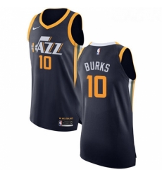 Youth Nike Utah Jazz 10 Alec Burks Authentic Navy Blue Road NBA Jersey Icon Edition