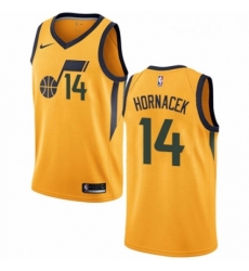 Youth Nike Utah Jazz 14 Jeff Hornacek Authentic Gold NBA Jersey Statement Edition