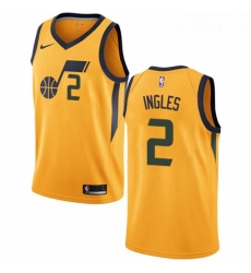 Youth Nike Utah Jazz 2 Joe Ingles Yellow NBA Swingman Statement Edition Jerseyy 