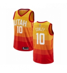 Youth Utah Jazz 10 Mike Conley Swingman Orange Basketball Jersey City Edition 