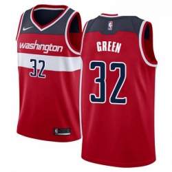 Mens Nike Washington Wizards 32 Jeff Green Swingman Red NBA Jersey Icon Edition 