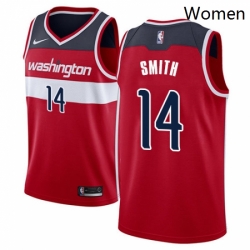 Womens Nike Washington Wizards 14 Jason Smith Swingman Red Road NBA Jersey Icon Edition