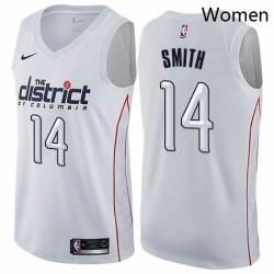 Womens Nike Washington Wizards 14 Jason Smith Swingman White NBA Jersey City Edition