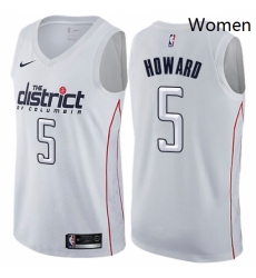 Womens Nike Washington Wizards 5 Juwan Howard Swingman White NBA Jersey City Edition