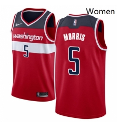 Womens Nike Washington Wizards 5 Markieff Morris Swingman Red Road NBA Jersey Icon Edition 