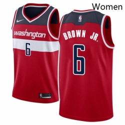 Womens Nike Washington Wizards 6 Troy Brown Jr Swingman Red NBA Jersey Icon Edition 