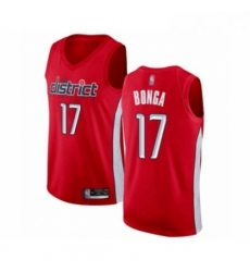 Womens Washington Wizards 17 Isaac Bonga Red Swingman Jersey Earned Edition 