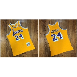 Lakers 24 Kobe Bryant Yellow 60th Anniversary 2007 08 Hardwood Classics Jersey