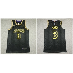 Lakers 3 Anthony Davis Black City Edition Nike Authentic Jersey